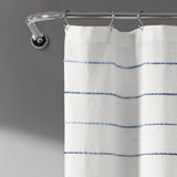 Ombre Stripe Yarn Dyed Cotton Shower Curtain - Navy / Multi